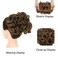 Combs Curly Hair Bun Synthetic Scrunchie Clip in Ponytail Extension Chignon Dish Tray Pony-tail Hairpieces (Chestnut Brown -#96)