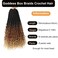 Goddess Box Braids Crochet Hair Bohomian Curly Ends Pre-looped Boho Box Braids 8Packs 3X Braided Synthetic Hair Extension for Black Women Girls Ombre brown light brown(16inch, Black Brown Light Brown)
