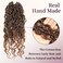 8 Packs Goddess Faux Locs Crochet Hair for Black Women Goddess Locs Crochet Hair Boho Style Locs River Locs Crochet Hair with Curly Ends 14 Inch (T30)