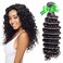 Beauty Grade 6A Unprocessed Brazilian Remy Deep Wave Virgin Human Hair Extensions Natural Black Color Mix Length 14" 16" 18" Pack of 3 Bundles