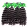Beauty Grade 6A Unprocessed Brazilian Remy Deep Wave Virgin Human Hair Extensions Natural Black Color Mix Length 16" 18" 20" Pack of 3 Bundles
