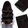 GOO GOO Invisi Edge Clip in Hair Extensions 20inch 150g 7Pcs Injected Seamless PU Clip in Hair Extensions, Virgin Real Human Hair, 2 Dark Brown