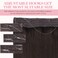 GOO GOO Invisible Elastic Wire for Wire Hair Extensions Brown 3 Adjustable Fish Line 7.3 Inch 8 Inch and 10 Inch with 2pcs Stainless Steel Clips