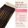 GOO GOO Tape in Hair Extensions Balayage Expensive Brunette Real Human Hair Extensions Seamless Straight Human Hair Extensions 50g 20pcs 24inch
