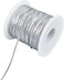 GORGECRAFT Silver Dreadlock Rope 109Yds 1/8 Inch Nylon Braided Ribbon Glitter Edge Twine Metallic Cord for Craft Hair Extension