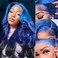 Ombre Blue Lace Front Wig Human Hair 3 Tones Navy Blue to Dark Blue Human Hair Wig Body Wave Hd Lace Frontal Wig 13x4 Pre Plucked With Baby Hair Multi Colored Blue Ombre Wig 28 Inchs 150% Density