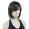 Lydell 8" Straight Short Wigs Bob Hair with Bangs Cute Central Dot Top Heat Resistant Synthetic Wigs (10 Medium Golden Brown)