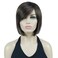 Lydell 8" Straight Short Wigs Bob Hair with Bangs Cute Central Dot Top Heat Resistant Synthetic Wigs (10 Medium Golden Brown)