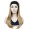 Lydell Long 3/4 Women's wigs hairpiece Straight with Adjust Black Headband wig Synthetic Hair (19 Lightest Golden Blonde)
