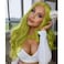 Superior Yellow Green Lace Front Wigs for Women Long Wavy Hair Matcha Green Synthetic Lace Front Wigs Drag Queen Spring Tender Green Wig Realistic Glueless Heat Resistant Fiber Hair Cosplay 24Inch