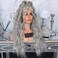 Grey Lace Front Wigs Long Loose Wave Hair Gray Wig Heat Resistant Natural Curly Synthetic Lace Front Wigs for Fashion Women