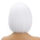 White Wigs for Women 12'' Short White Bob Wig with Bangs Natural Synthetic Soft Wig Cute Colored Wigs for Daily Party BU239WH