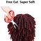 Short Faux Locs Wigs with Small Culy Ends for Black Women and Men,7 Inches Ombre Burgundy Afro Synthetic Wig,Culy Dreadlock Wigs with Breathable Lace Inner Mesh(T1B/BUG)