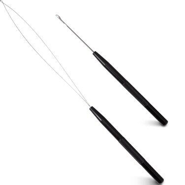 NEWISHTOOL Stainless Steel Hair Extension Tool Kit, Loop Needle Pulling Hook and Threader Wire Beads Device for Hair, Micro Links Hair Kit for Silicone Beads, Feathers Hair Extension Styling