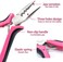 Quacc Hair Extension Pliers 3-Hole Mini Hair Extension Tool for Micro and Nano Ring Hair Extensions (Pink)
