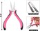 Quacc Hair Extension Pliers 3-Hole Mini Hair Extension Tool for Micro and Nano Ring Hair Extensions (Pink)