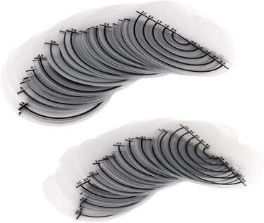 Housoutil 50PCS Round Shield Spacers Templates, Heat Shield Guards for Hair Extension, Hair Extension Tool Protector for Hair Transparent with Scale