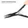 Gomake Hair Extensions Closed and Remover Pliers set, Micro Silicone Rings Beads Hair Extensions Loop Needle Threader Pulling Hook Tool and Bead Device Tool for Hair or Feather Extensions (Black)