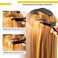 Gomake Hair Extensions Closed and Remover Pliers set, Micro Silicone Rings Beads Hair Extensions Loop Needle Threader Pulling Hook Tool and Bead Device Tool for Hair or Feather Extensions (Black)