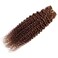 FEEL ME Brazilian Curly Hair Bundles Color 4 Light Brown Brazilian Hair Weave Bundles 100% Unprocessed Kinky Curly Virgin Human Hair Bundles 1 Bundle 100g 10 Inch