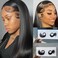 Edges Hair Top Swiss HD Lace Baby Hair Stripes Soft Natural Baby Hair Edges for Black Women Reusable Invisible HD Edges Lace Hairline Real Human Hair (4 Pcs (2 pcs I 2pcsV))