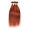 Dark Orange Bundles Color 350 Human Hair Bundles Ginger Orange Straight Bundles 24 26 28 Inch Copper Red Double Weft Brazilian Real Remy Hair Extensions Straight Bundles
