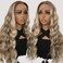 13x6 Synthetic Lace Front Wig Long Wavy 26" Highlight Blonde Glueless Wig for Women Pre plucked HD Lace Free Part Body Wave Frontal Wigs Daily Use