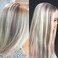 13x6 Lace Front Wig Synthetic Hair Highlight Blonde Balayage Long Straight Synthetic Lace Front Wig with Preplucked Hairline for Women 24inch Daily Wig
