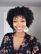 Short Afro Kinky Curly Bob Lace Front Wigs Human Hair 13x4 Kinky Curly Lace Frontal Wigs for Black Women Brazilian Virgin Human Hair Pre Plucked with Baby Hair 150 Density Natural Color 12 Inch