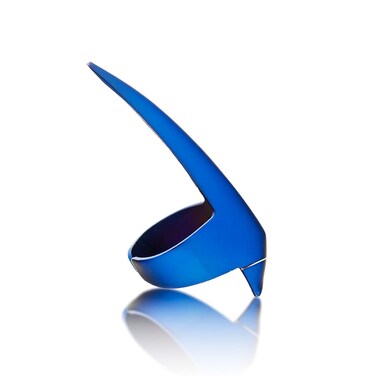 Hair Parting &amp; Sectioning Ring - Stainless Steel Finger Tool For Braiding Hair Pick for Precise Durable Dreadlocks Wig Quick Installation of Human Hair Extensions Styling Tools (Blue)