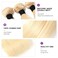 613 Bundles Human Hair Extensions For Women Real Straight Human Hair Bundles Light Blonde Color 3Bundles Human Hair Bundles Enough full head (202224 Inch)