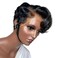 Short Bob Wig Lace Front Wigs for Black Women Human Hair Wig Pixie Cut Wigs With Bangs Pre Plucked T Part Lace Frontal Wig With Baby Hair 1B Color