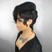 Short Pixie Cut Wig for Black Women Bob wig Human Hair Wig Guleless Pixie Wig with Bangs None Lace Front Wig Layered Full Machine Made Wig 1B Color