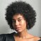 Afro Wig - Short Kinky Curly Human Hair Wig, Glueless &amp; Ready-to-Wear, Perfect for 70s Cosplay &amp; Daily Use, 1B