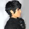 Short Bob Wigs for Black Women Human Hair Pixie Cut Wig with Bangs Glueless Short Pixie Wig Layered None Lace Front Wig Full Machine Made 1B Color