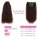 BHF 26 inch Kinky Curly Clip In Hair Extension, Double Weft Full Head Japanese Heat Resistance Fiber 140g Synthetic Hair Extensions For Women 7pieces (#t1b/33)