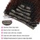 BHF 26 inch Kinky Curly Clip In Hair Extension, Double Weft Full Head Japanese Heat Resistance Fiber 140g Synthetic Hair Extensions For Women 7pieces (#t1b/33)