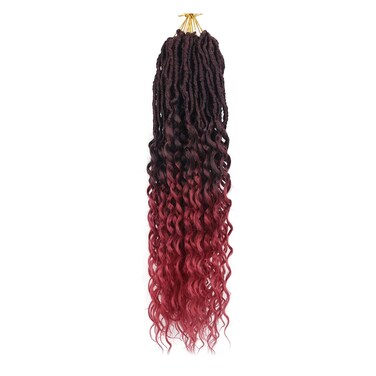 Goddess Locs Crochet Hair for Black Women 24 Inch 8 Packs Deep Wave Faux Locs Croceht Braids Soft Locs Crochet Braid Pre Looped with Curly Ends Hair Extensions(24 Inch/Pack of 8, T/BUG)