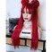 Maycaur Red Wigs for Women, Long Red Wig with Bangs - Straight Glueless Synthetic Hair Wigs Heat Resistant Women's Wig