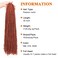 ZRQ 7Packs 30 Inch Copper Red Passion Twist Hair Water Wave Crochet Hair, for Butterfly Locs Hair Ginger Bohemian Spring Twist Hair Crochet Braids Synthetic Hair Extension #350