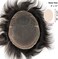 Lordhair Toupee for Men European human hair Full French Lace Hairpieces，Base Size 8x10 inch Hair Replacement System for Men Natural Hairline Human Hair Wig #1B Off Black