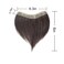 Frontal Hairpiece for Men Dark Brown Hair Extension Hairline Loss Straight Tape in Human Hair Toppers Replacement Toupee (0.78"x6.3", 6", Dark Brown)