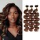 Highlight Body Wave Bundles Human Hair Ombre Brown Bundles 8 10 12 Inch 8A Brazilian P4/30 Human Hair Bundles Extension