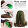 19.7 Inch Clip In Hair Tinsel Fairy Hair Tinsel Kit Clips Clip On Glitter Hair Tinsel Extensions (Green)