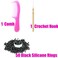 43 Inch Hair Tinsel Kit with Tools 6 Packs 1200 Strands Tinsel Hair Extensions for Women and Girls Heat Resistant Sparkling Shiny Glitter Hair Pieces for Christmas Cosplay Party (43 inch, pink)