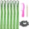 6 Packs 43 Inch Hair Tinsel Extensions with Tools Kit 1200 Strands Tinsel Hair Extensions for Women Girls Heat Resistant Sparkling Shiny Glitter Hair Pieces for Christmas Cosplay Party (43 inch,green)