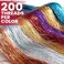 Hair Extension Beads set of 2500 pcs in 5, 5x3x3mm &ndash; Hair Tinsel 48 inches Multiple Variations 2400 and 4000 Pcs Hair Tinsel Extension Kit - 16 &amp;12 Color Fairy Hair Tinsel Kit for Glitzy Hair