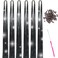 Hair Tinsel Kit With Tool Black Hair Tinsel Heat Resistant Fairy Hair Glitter Hair Extensions 6Pcs 1200Strands, Sparkling Shiny Hair Tinsel Tensile Hair Extensions for Women Girls (Black)