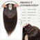 8.5x8inch Skin Scalp Hair Toppers for Women Real Human Hair Large Coverage Natural Black Human Hair Topper No Bangs Top Hair Pieces for Women with Thinning Hair
