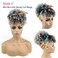 4 Pieces Set Afro Puff Drawstring Ponytail Extensions with 3 Bangs Pineapple Hair for Black Women Synthetic Short Kinky Curly Ponytail Bun with Big Bangs Hairpiece Pony Tail T1B/grey